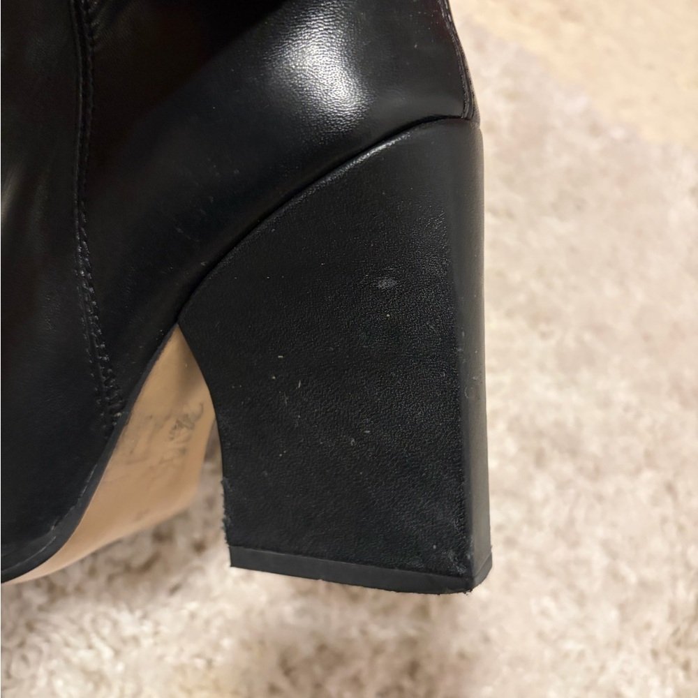 Zara Black Over-the-Knee Wedge Boots size 38 - Picture 5 of 9